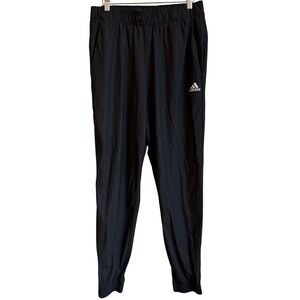 Adidas Essential Golf Joggers Mens M Black Performance Pants Athleisure Taper